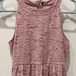 Girls Pink lace dress